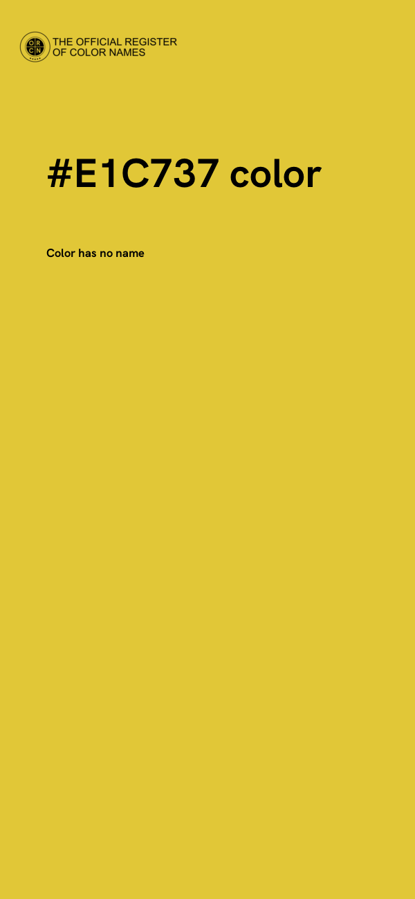 #E1C737 color image