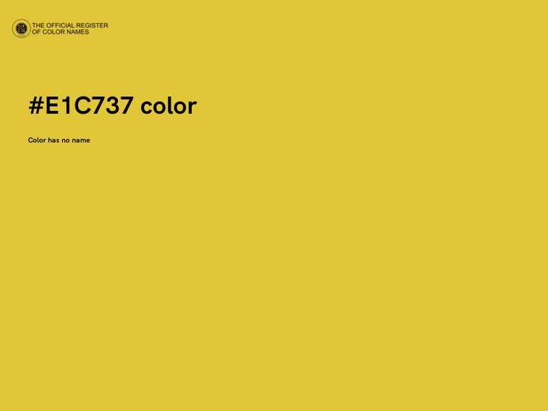 #E1C737 color image