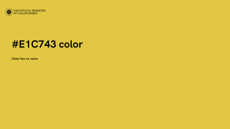 #E1C743 color image