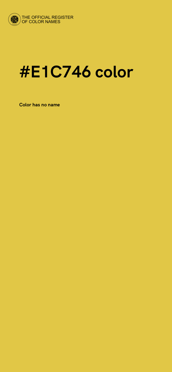 #E1C746 color image