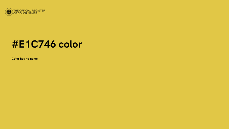 #E1C746 color image