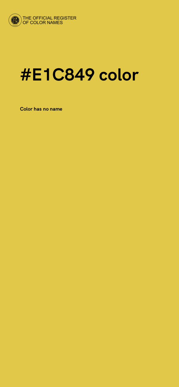 #E1C849 color image