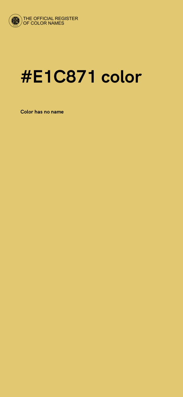 #E1C871 color image