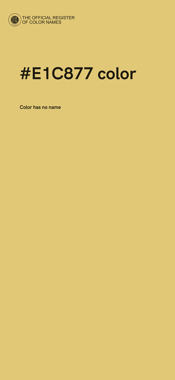 #E1C877 color image