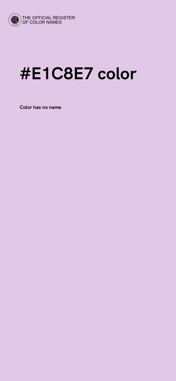 #E1C8E7 color image