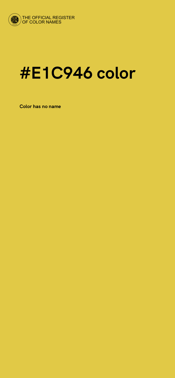 #E1C946 color image