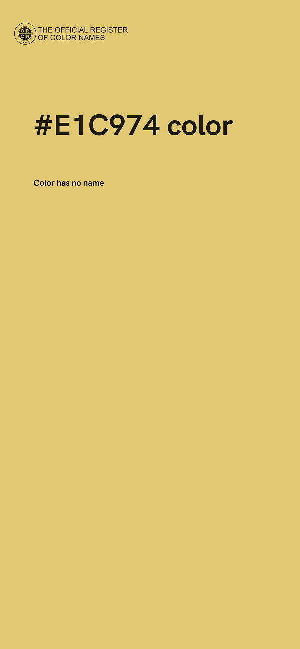 #E1C974 color image