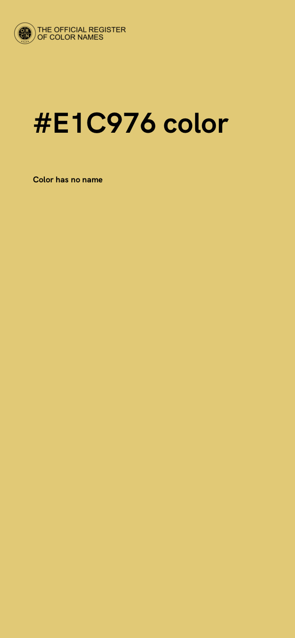 #E1C976 color image