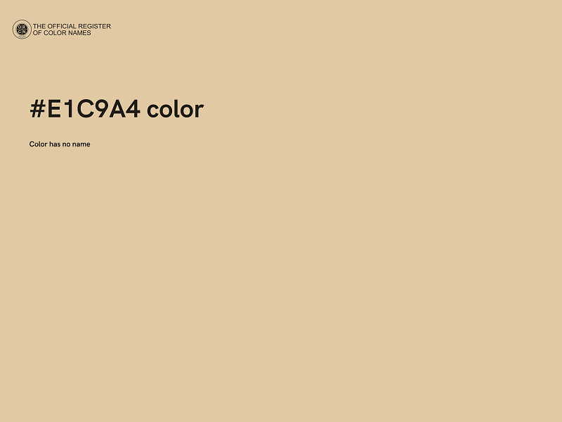 #E1C9A4 color image