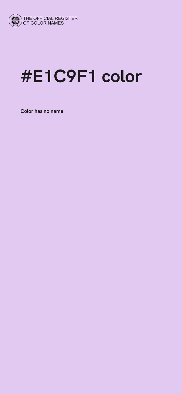 #E1C9F1 color image