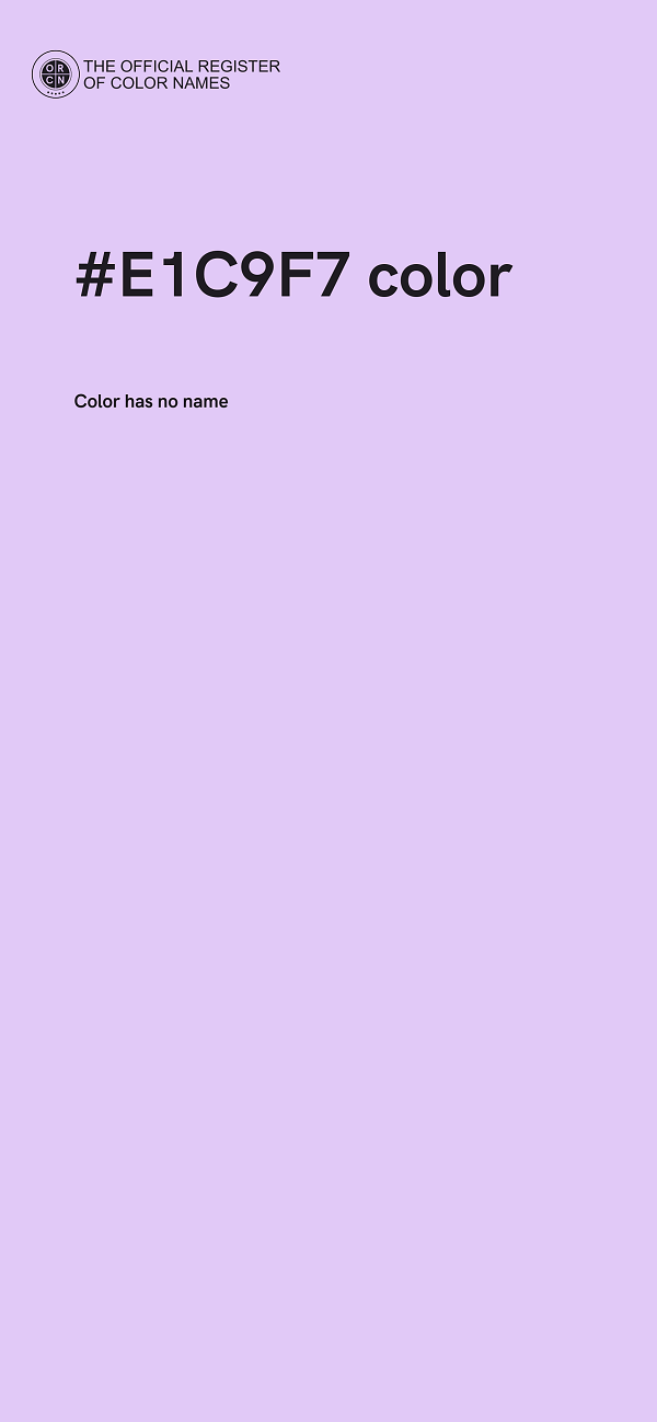 #E1C9F7 color image