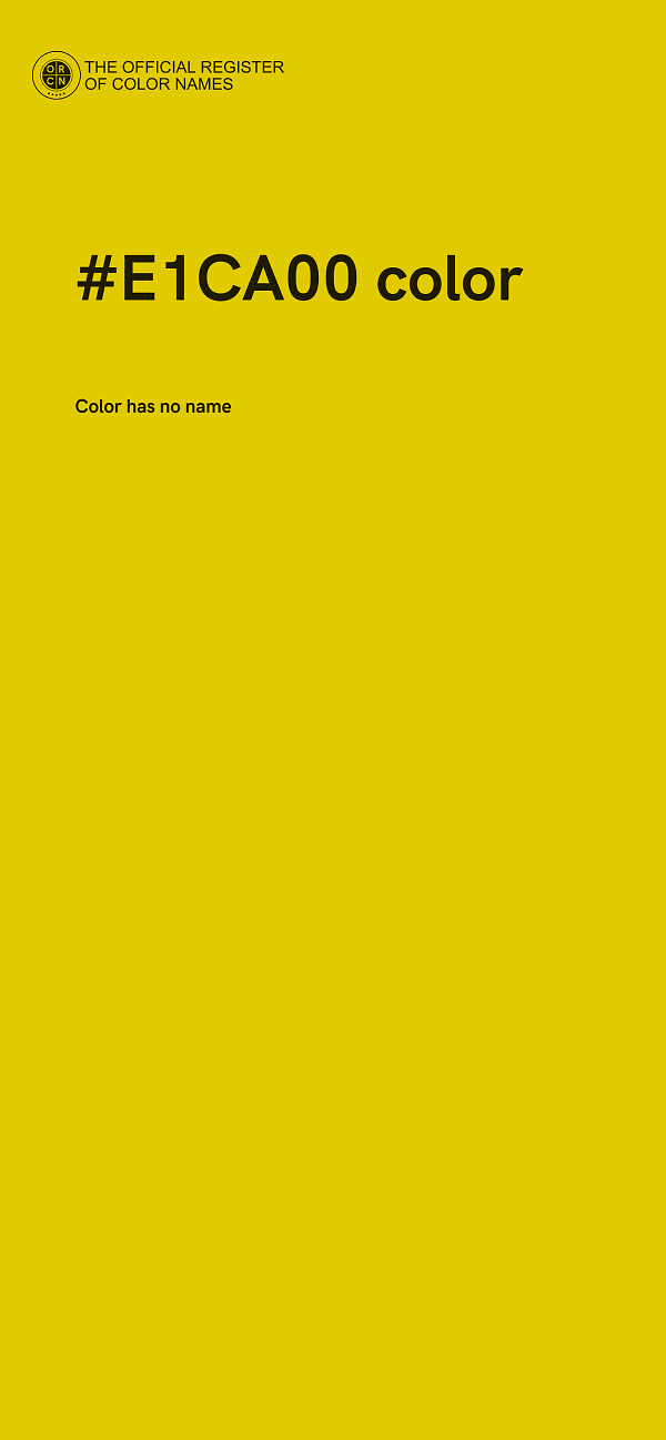#E1CA00 color image
