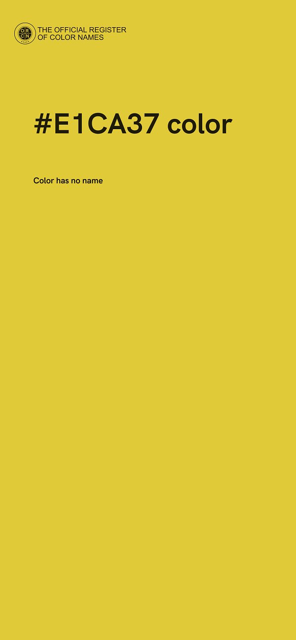 #E1CA37 color image