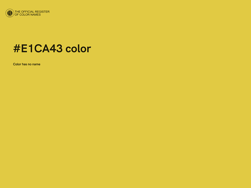 #E1CA43 color image