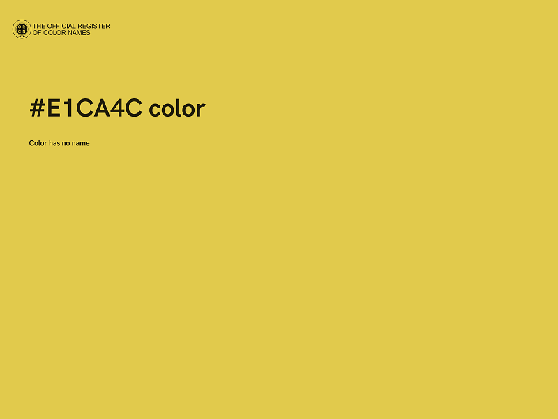 #E1CA4C color image