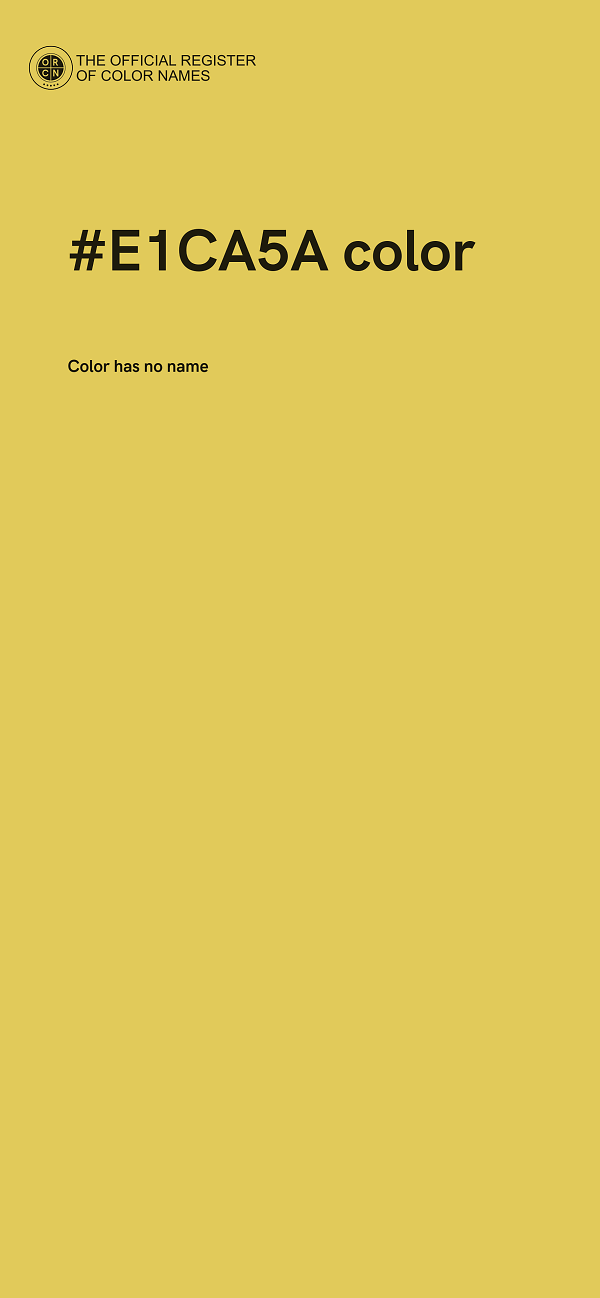 #E1CA5A color image