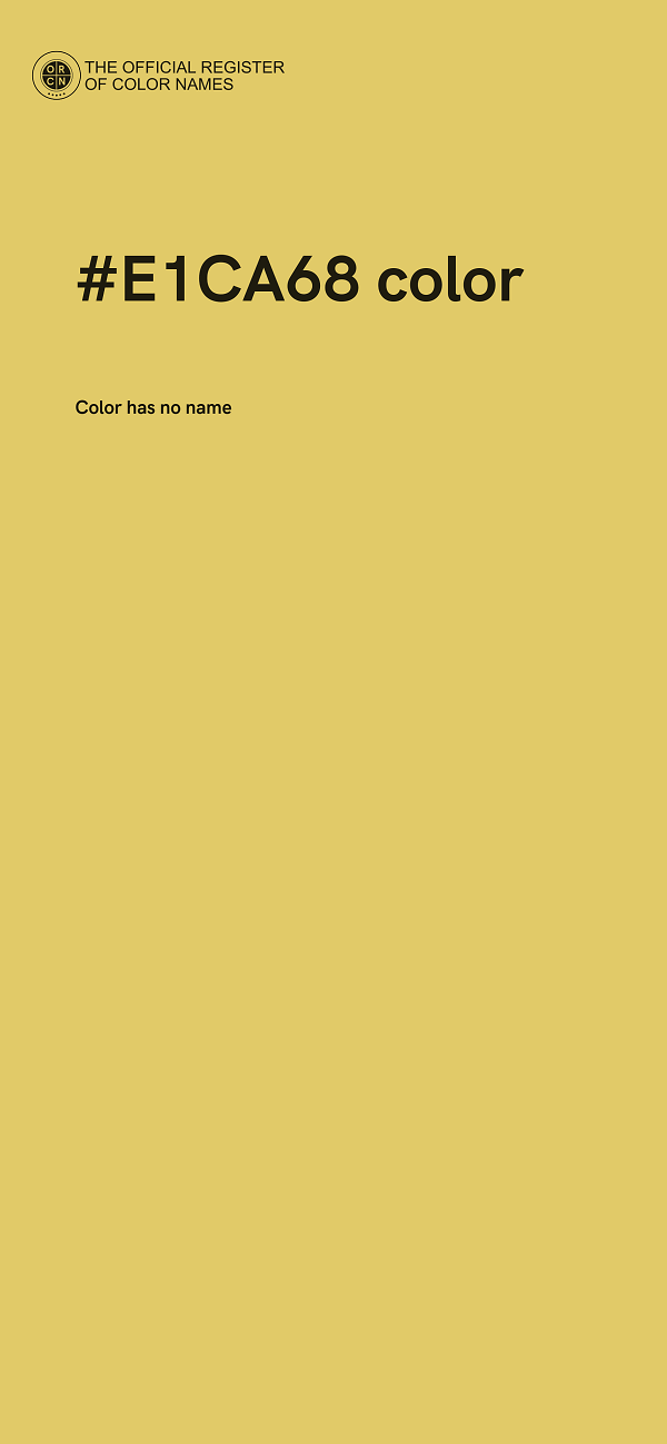#E1CA68 color image