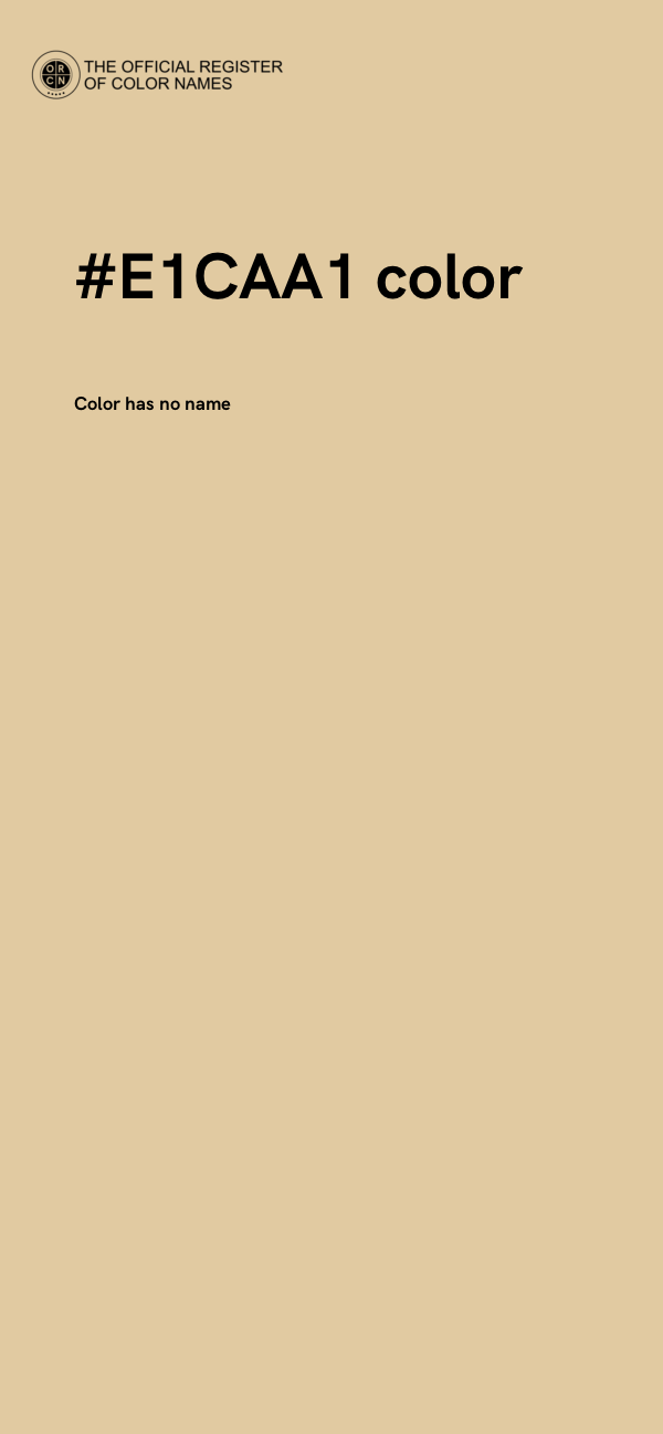 #E1CAA1 color image