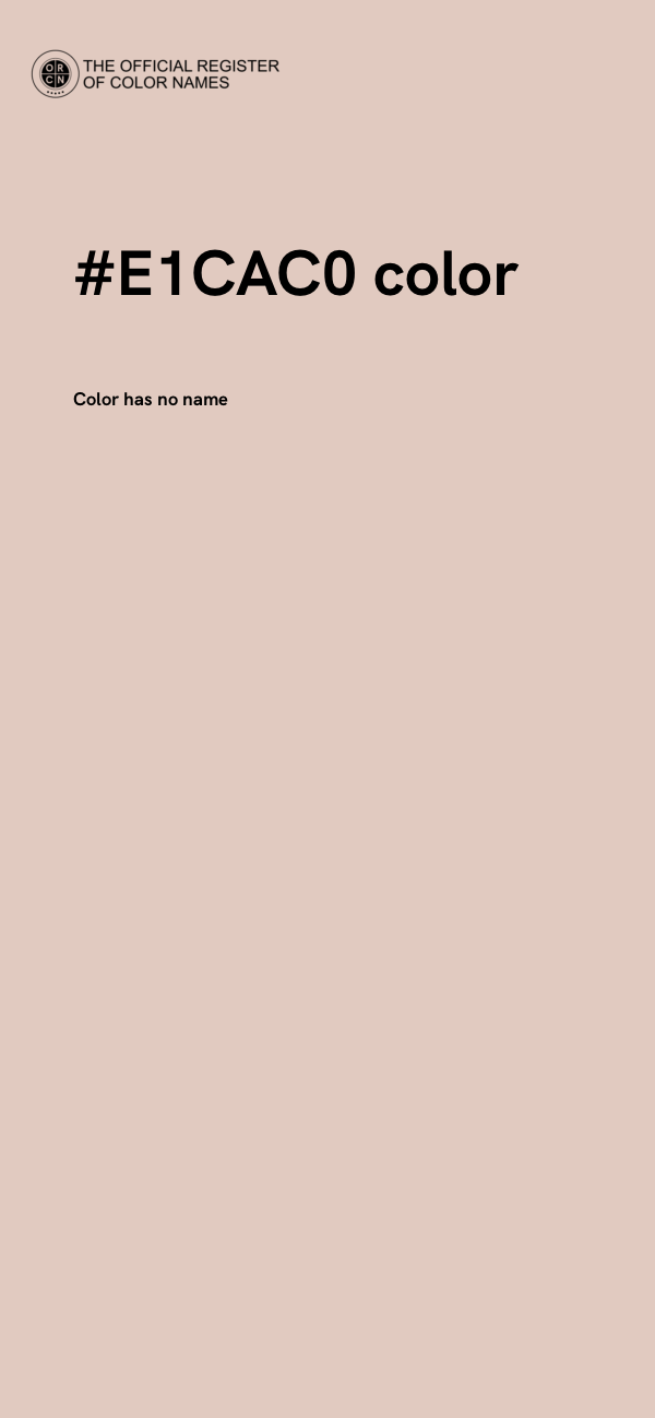 #E1CAC0 color image