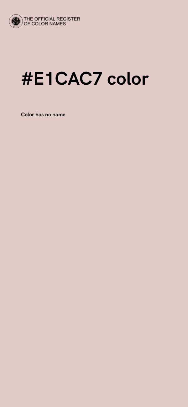 #E1CAC7 color image