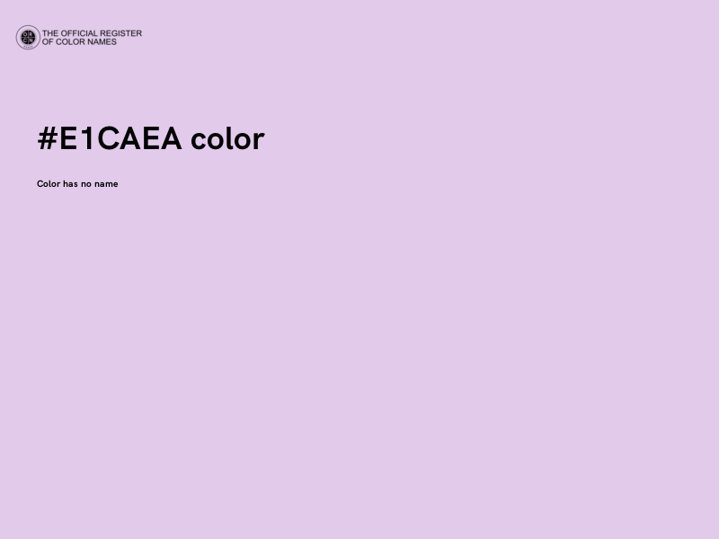 #E1CAEA color image