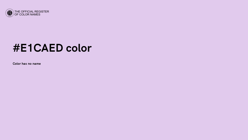 #E1CAED color image