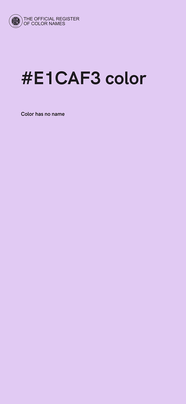 #E1CAF3 color image