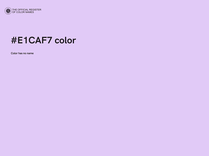 #E1CAF7 color image