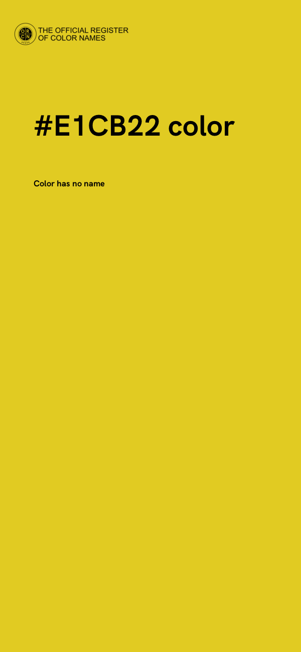 #E1CB22 color image