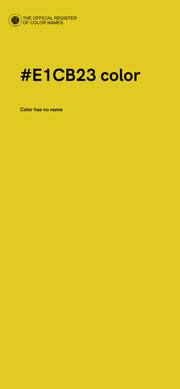 #E1CB23 color image