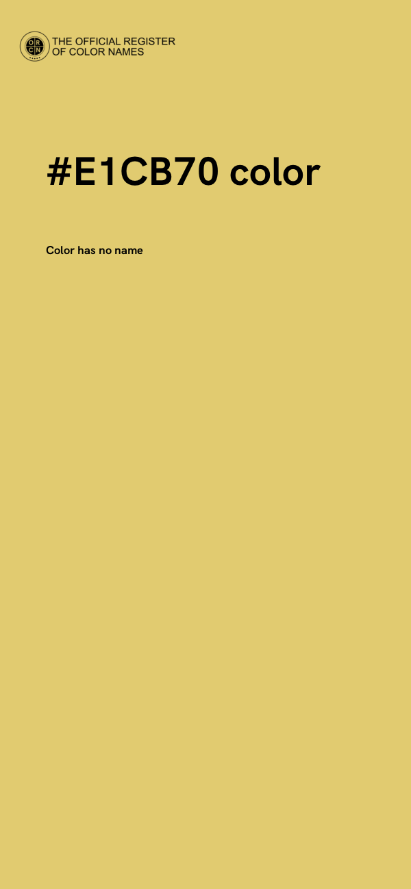 #E1CB70 color image
