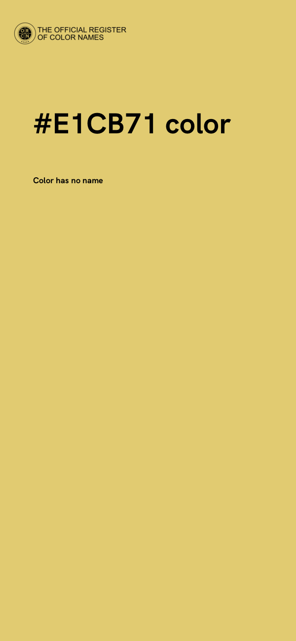 #E1CB71 color image