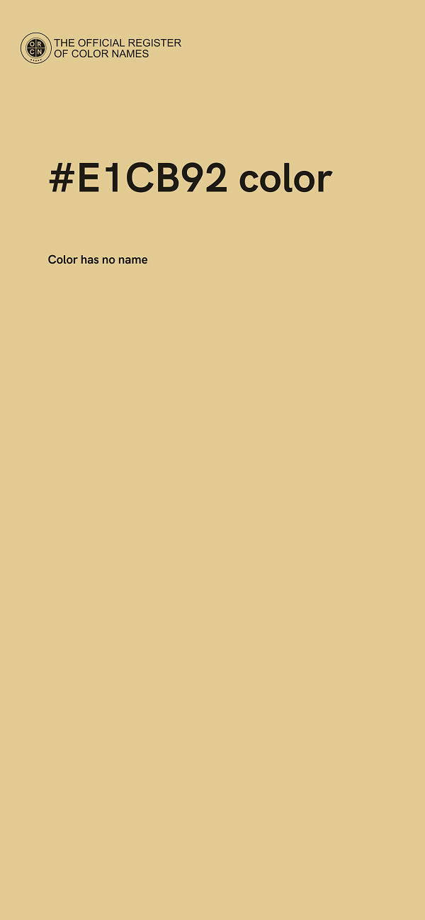 #E1CB92 color image