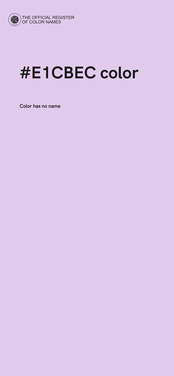 #E1CBEC color image