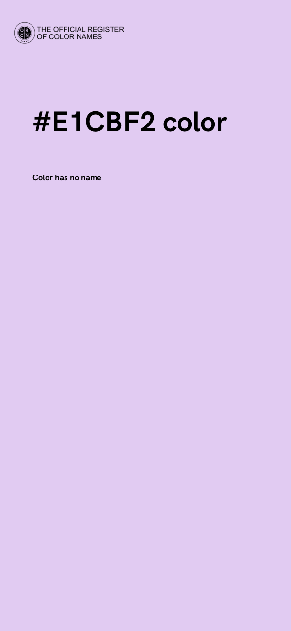 #E1CBF2 color image
