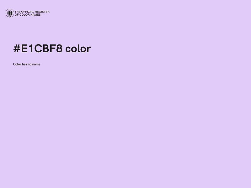 #E1CBF8 color image