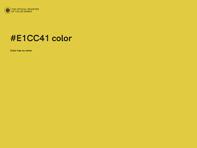 #E1CC41 color image