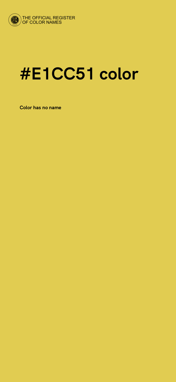 #E1CC51 color image