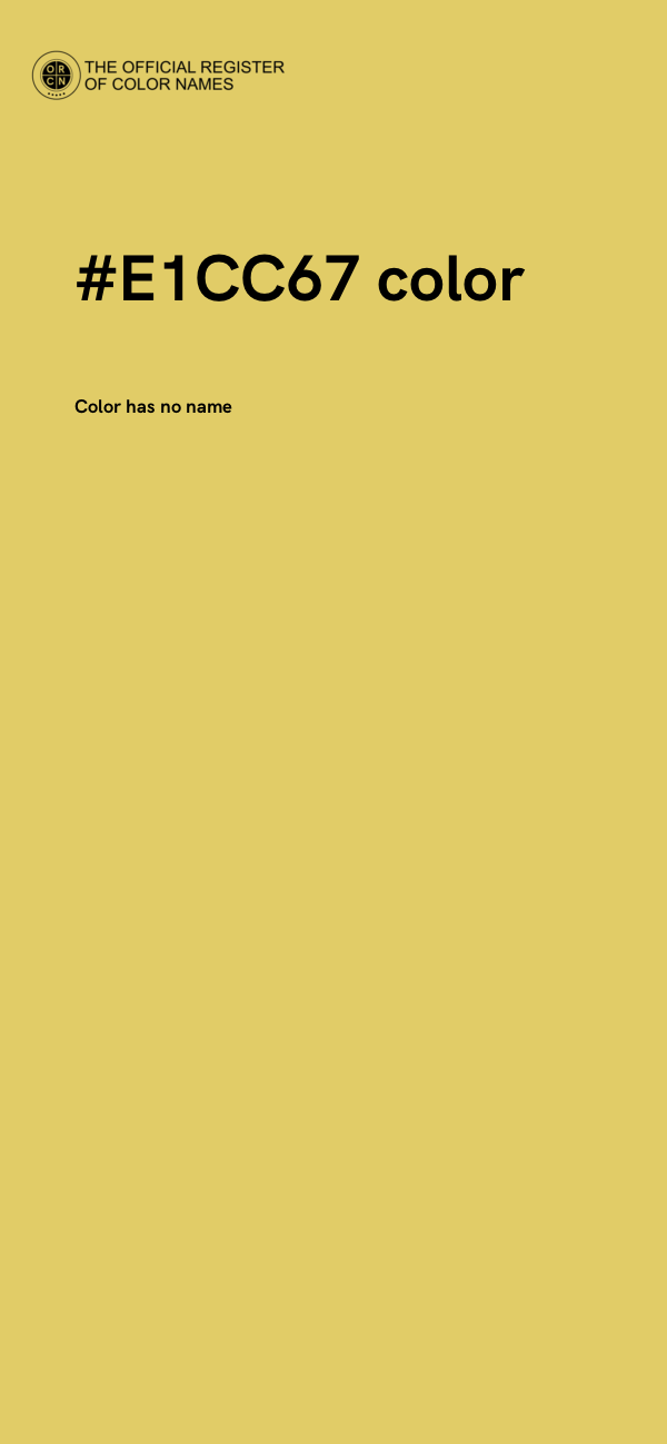 #E1CC67 color image