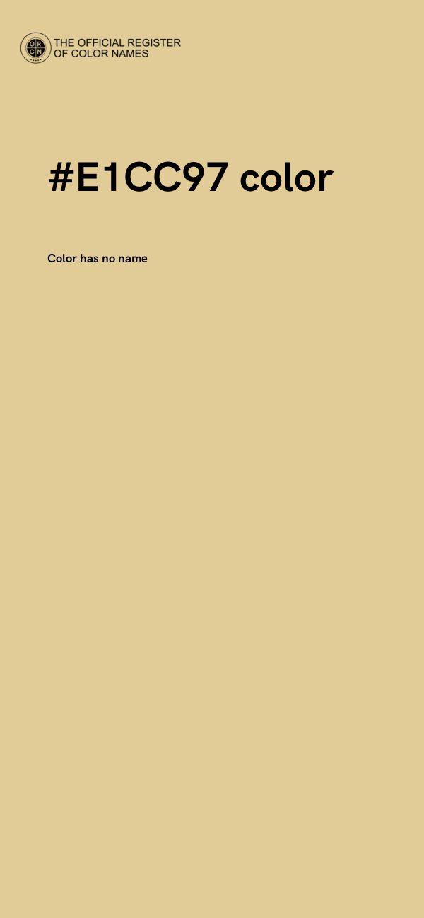 #E1CC97 color image