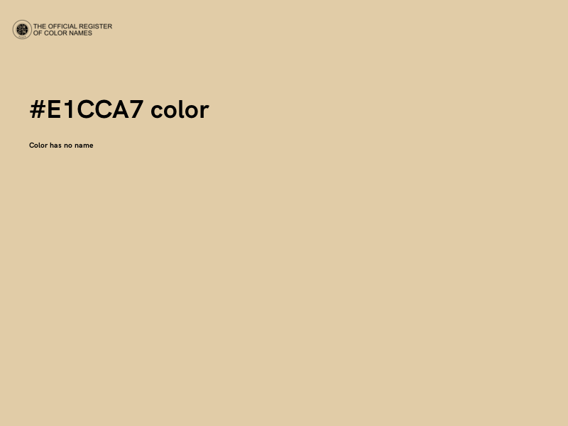 #E1CCA7 color image