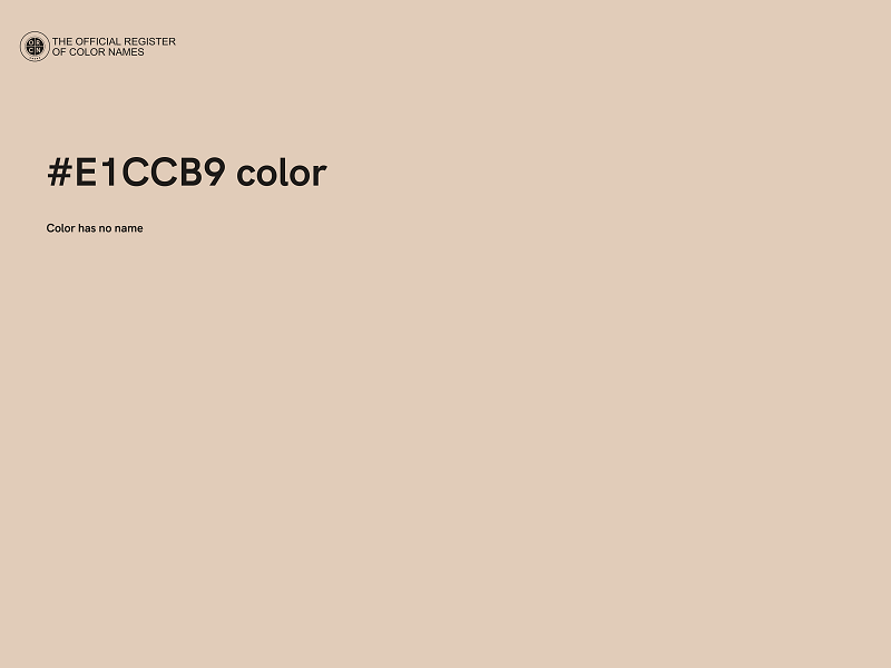 #E1CCB9 color image