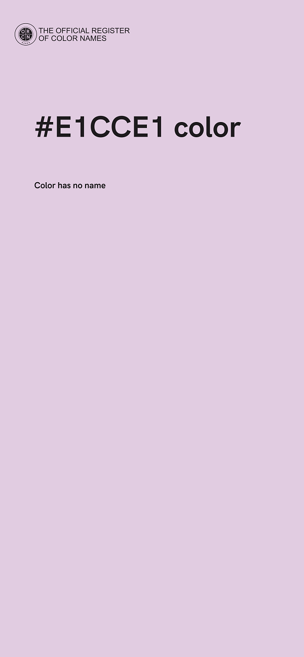 #E1CCE1 color image