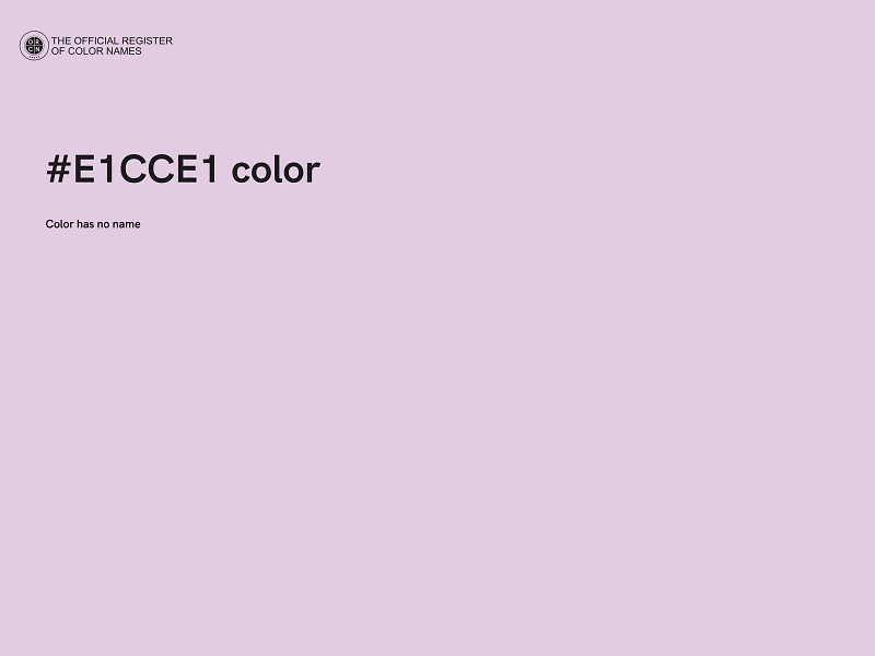 #E1CCE1 color image