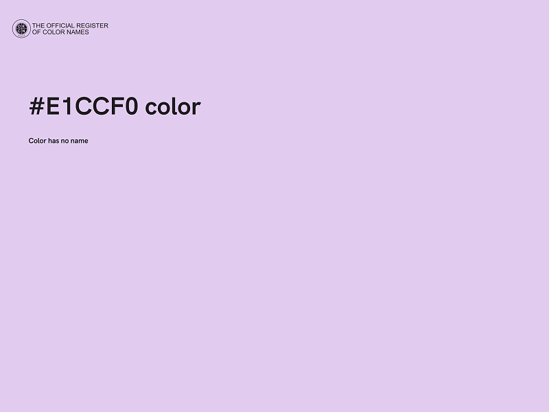 #E1CCF0 color image