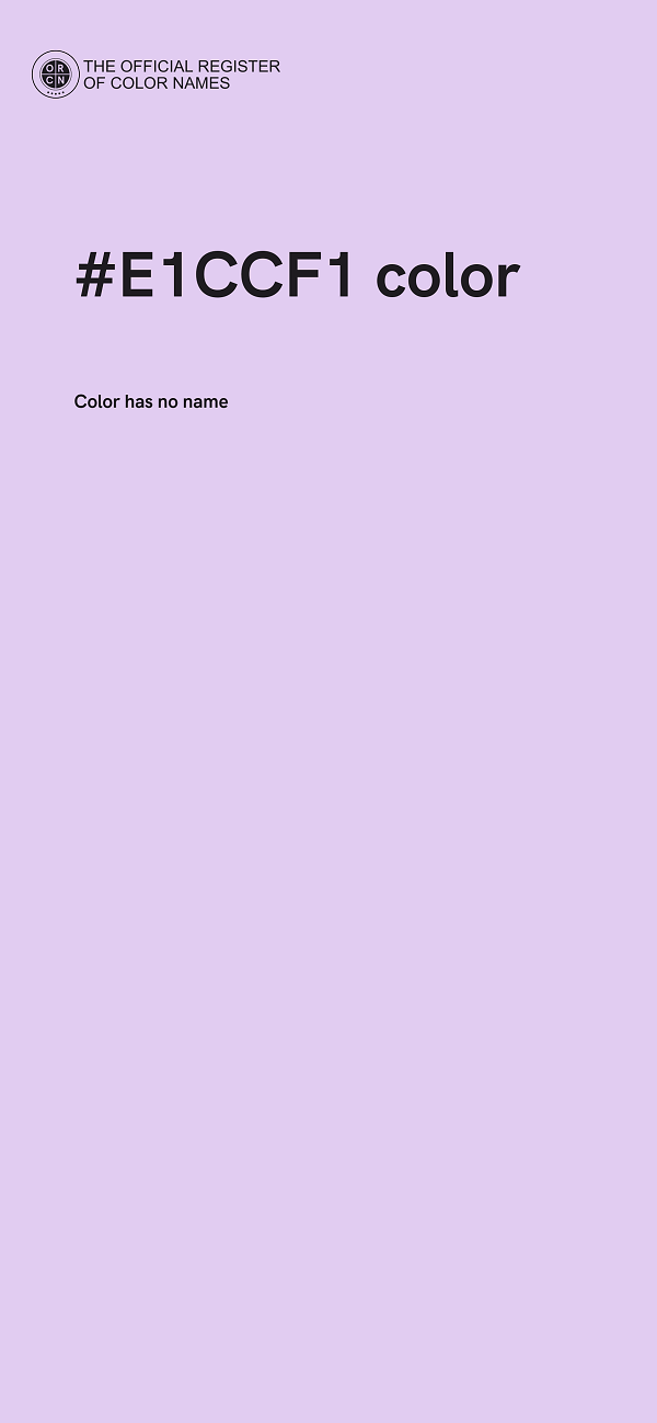 #E1CCF1 color image