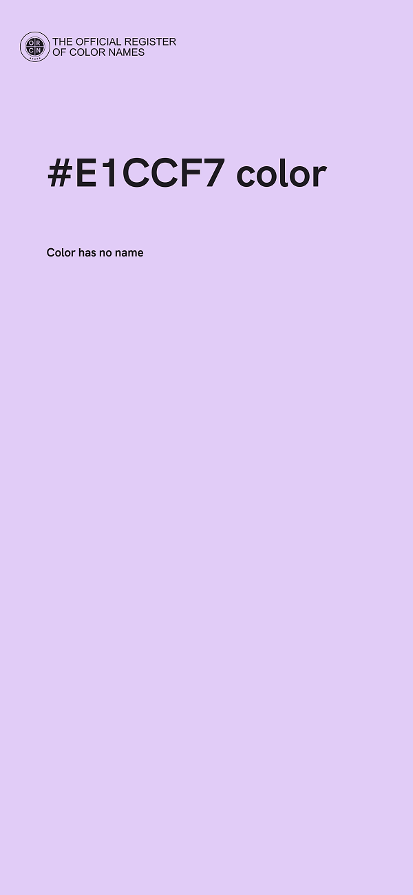 #E1CCF7 color image