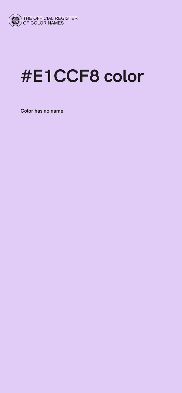 #E1CCF8 color image