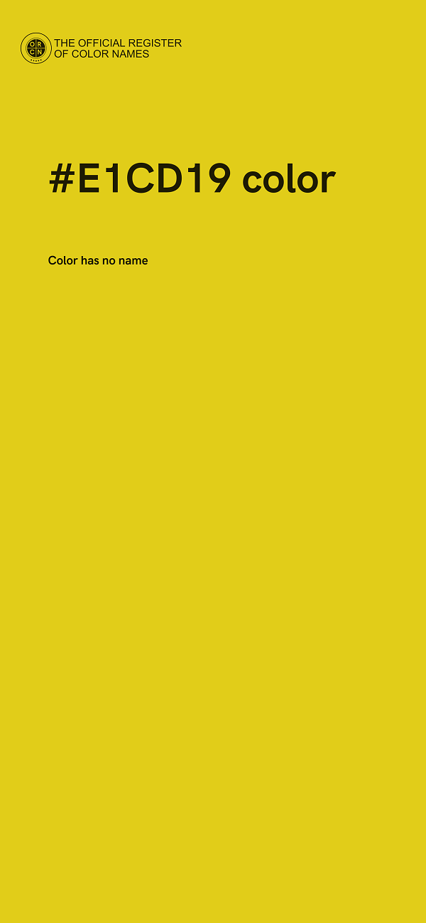#E1CD19 color image