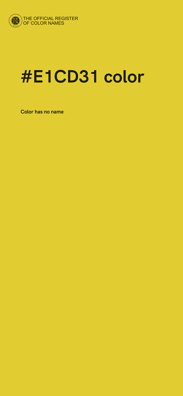 #E1CD31 color image
